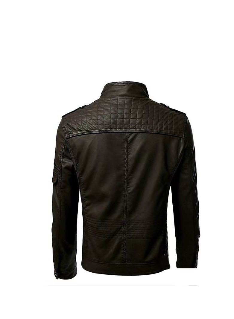 Loquat Men's Fashion Trend Leather Jacket  - Image 2