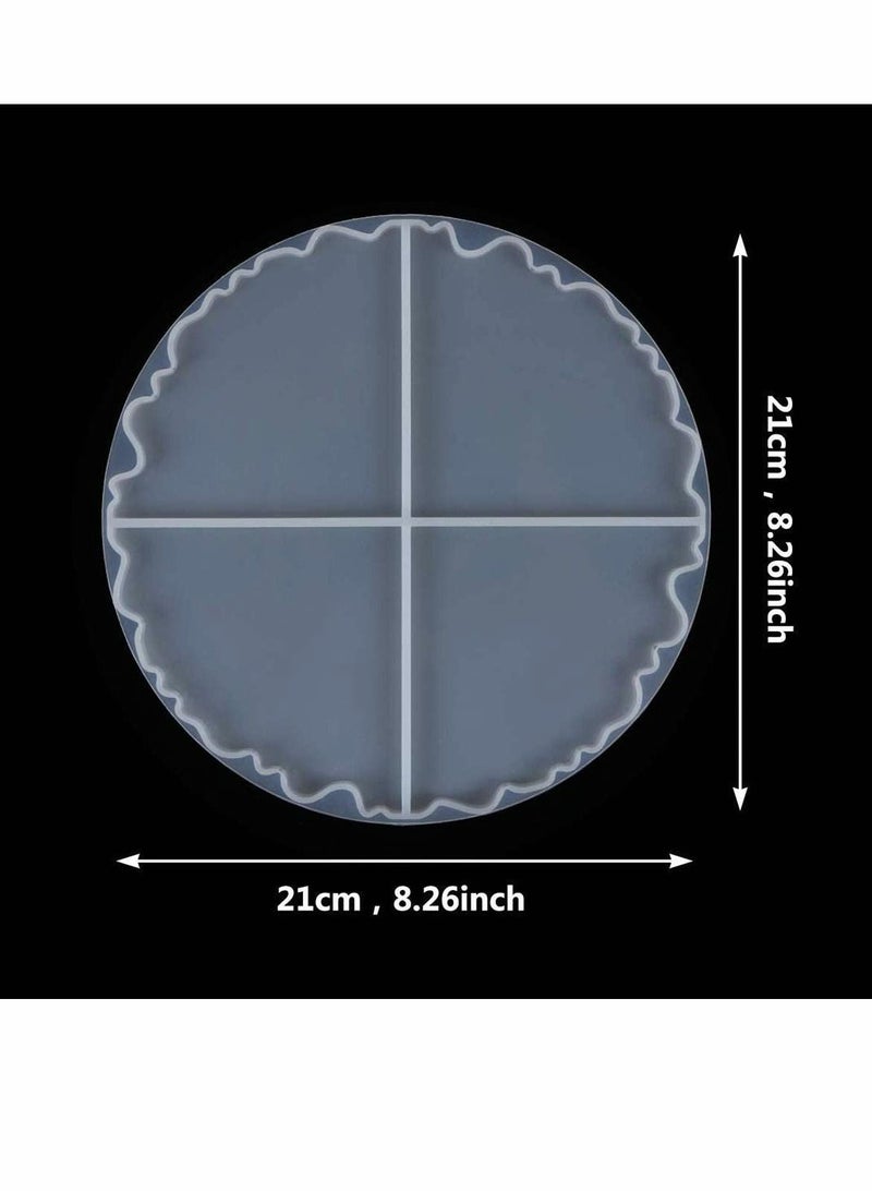 KASTWAVE Resin Coaster Mold Silicone Moulds for Resin Casting,Geode Silicone Mould,Agate Coaster Epoxy Molds Epoxy Resin Casting Mould for Making Faux Agate Slices,Coasters,Home Decoration - Image 4