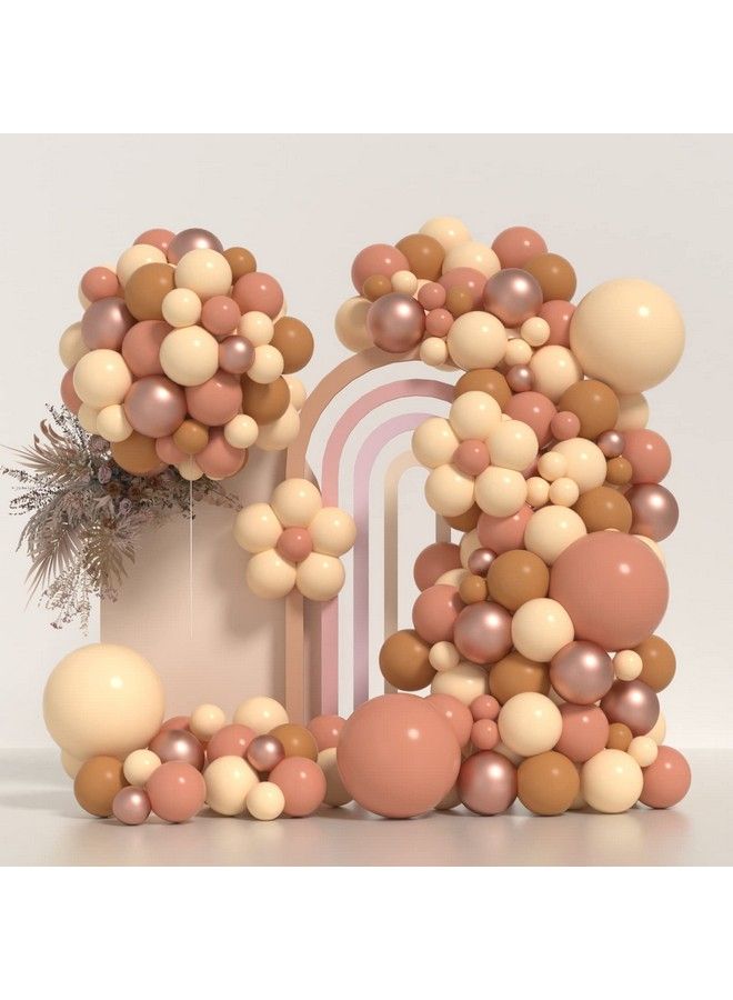 Janinus طقم إكليل بالونات من Boho Balloon Arch Dusty Rose مكون من 130 قطعة من بالونات Dusty Pink Blush Rose Gold Brown Nude Balloons لحفلات استقبال المولود للفتيات لتزيين الحفلات وحفلات استقبال المولود من موردين - Image 5