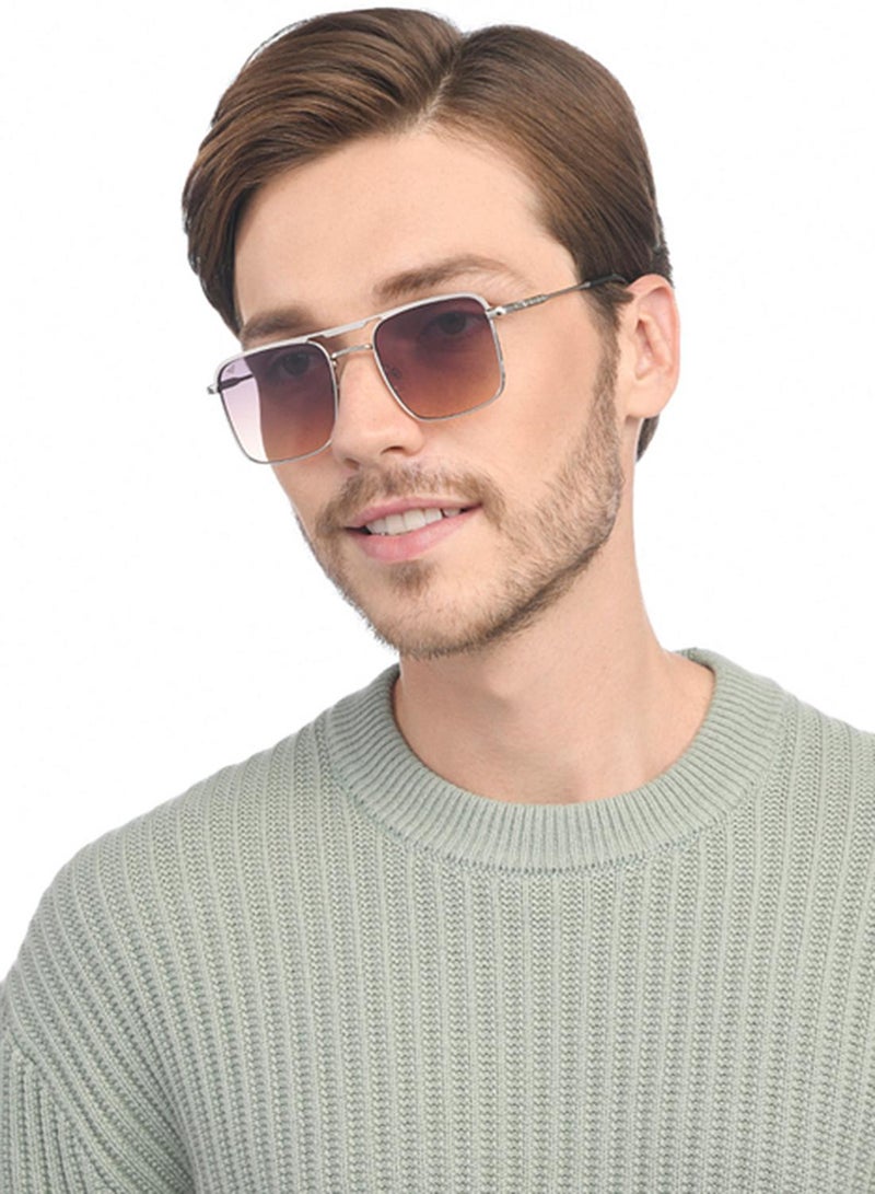 VINCENT CHASE Unisex Vincent Chase By Lenskart | Silver Dual Tone Full Rim Square | Economic Range | Branded Latest and Stylish Sunglasses | 100% UV Protected | Men & Women | Medium | VC S15800 - Image 3