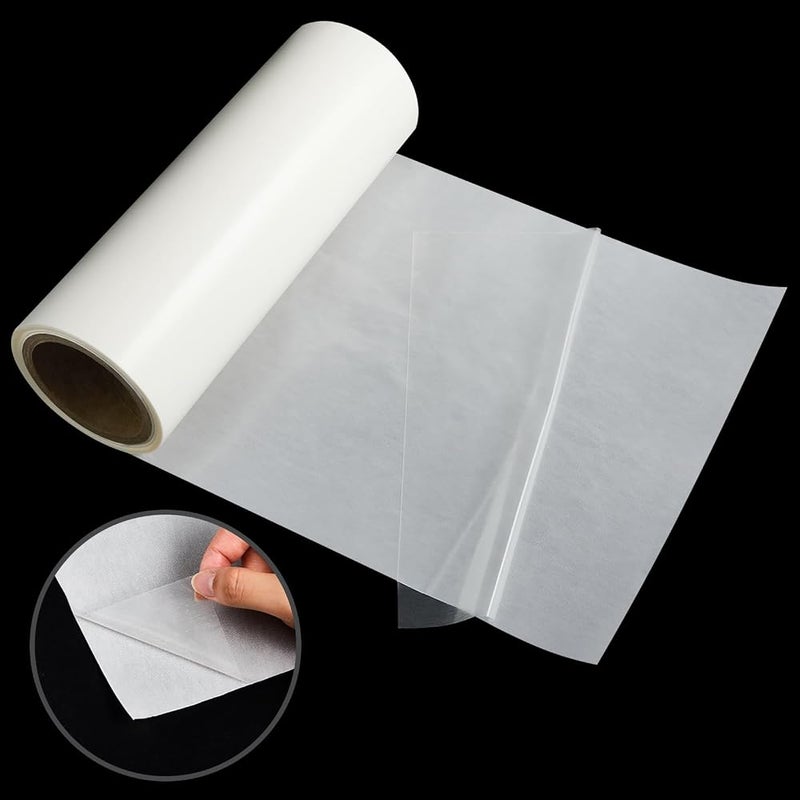 NALACAL 11.8Inches x 15 yd Iron on Adhesive Film Double Sided Heavyweight Interfacing Bonding Press Permanent Fusible Webbing for Fabric Applique Fabric Adhesive Roll for Quilting Sewing Craft - Image 1