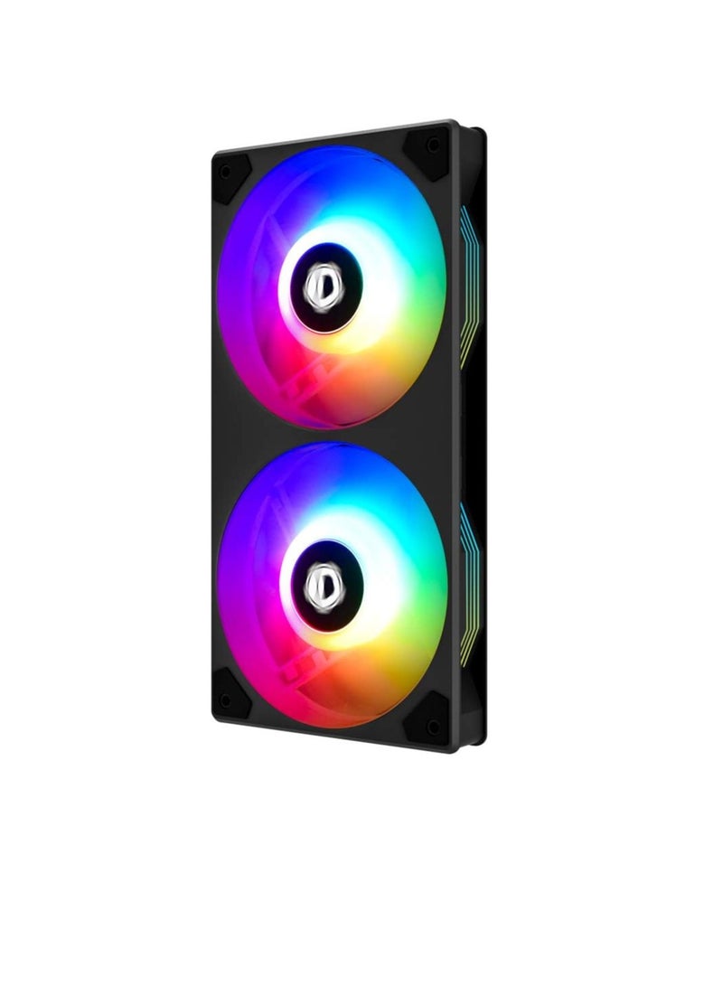 ID-COOLING ICEFAN 240 ARGB, 240mm Case Fan PWM CPU Cooling Fan 2-in-1Addressable RGB Fan 5V 3PIN Connector, Cable Management Fan for Radiator/PC Chassis - Image 1