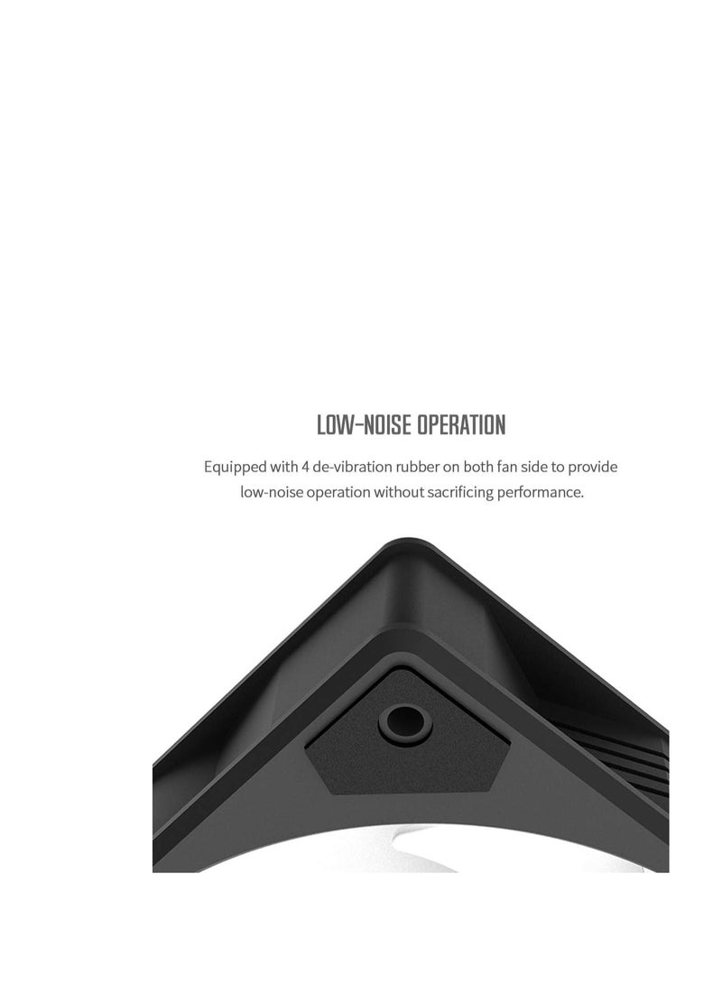 ID-COOLING ICEFAN 240 ARGB, 240mm Case Fan PWM CPU Cooling Fan 2-in-1Addressable RGB Fan 5V 3PIN Connector, Cable Management Fan for Radiator/PC Chassis - Image 3