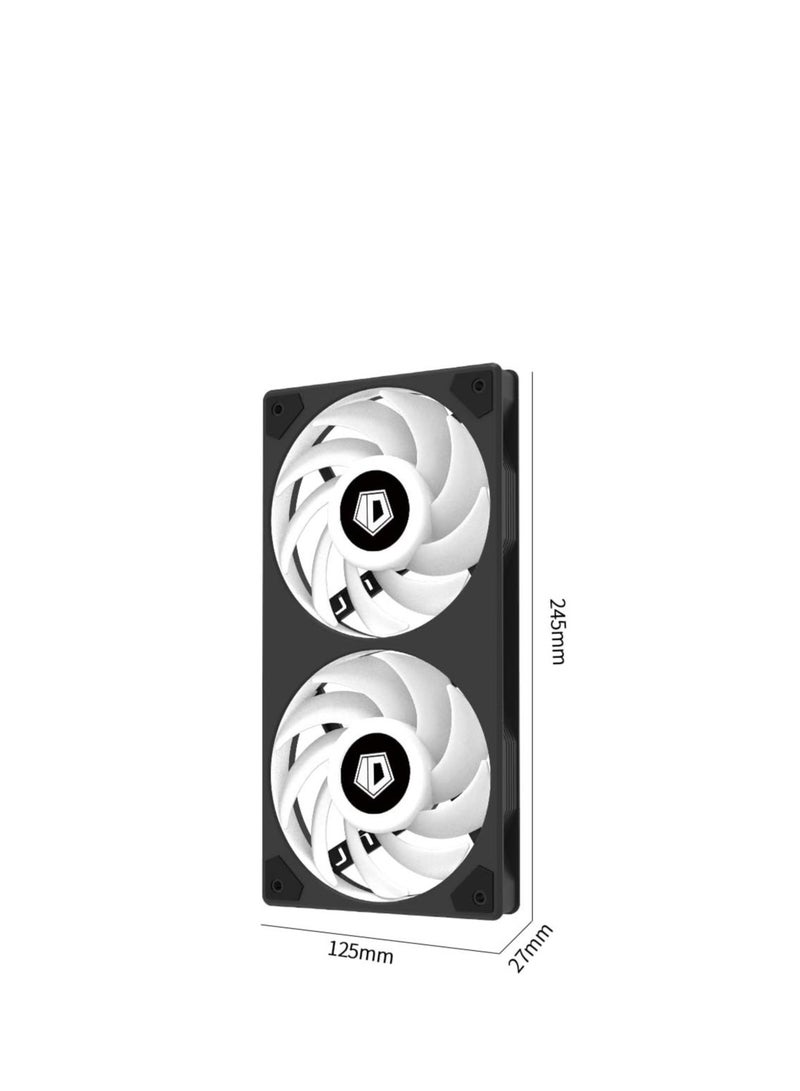 ID-COOLING ICEFAN 240 ARGB, 240mm Case Fan PWM CPU Cooling Fan 2-in-1Addressable RGB Fan 5V 3PIN Connector, Cable Management Fan for Radiator/PC Chassis - Image 4