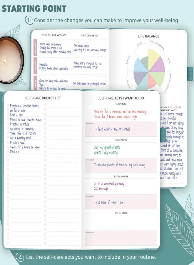 Clever Fox Self-Care Journal - Daily Reflection Notebook - Mental Health & Personal Development Planner, Meditation & Mood Log, A5 (Lavender) - Image 2
