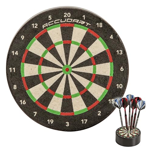 Accudart Mini Dart Dock - 3" Self Healing Sisal Dartboard - Official Mini Replica - Store Your Darts Anywhere - Darts Not Included, Black - Image 1