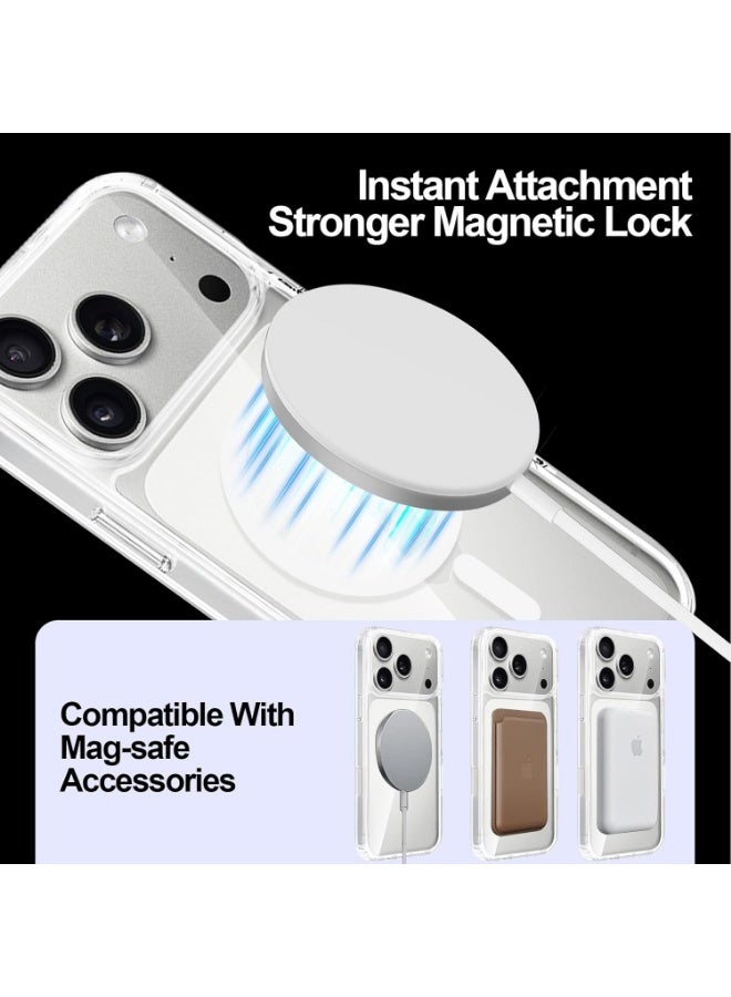 IPhone 17 Pro Max MagSafe Case Cover | Camera Protection | Hard Crystal Clear Back | Shockproof Bumper Case Cover for iPhone 17 Pro Max (Transparent) - Image 3
