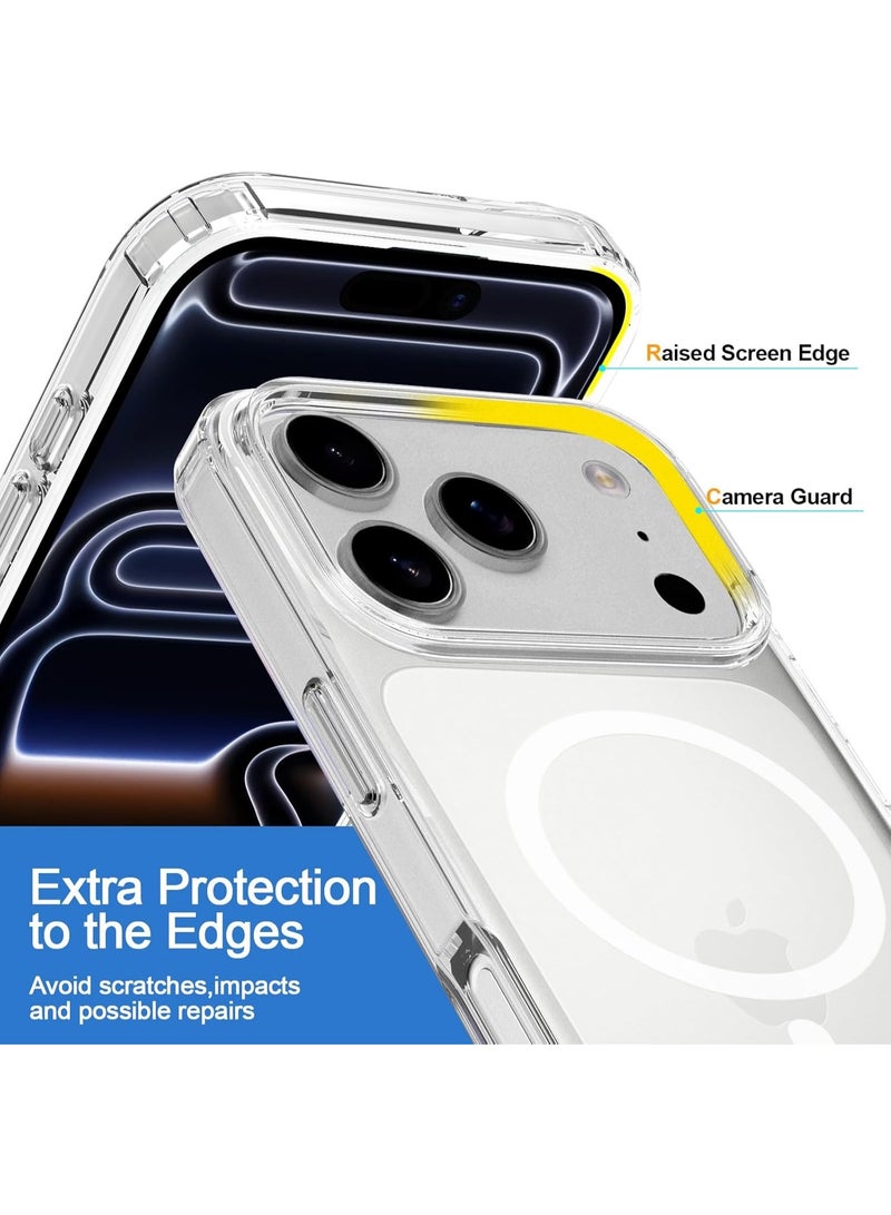 IPhone 17 Pro Max MagSafe Case Cover | Camera Protection | Hard Crystal Clear Back | Shockproof Bumper Case Cover for iPhone 17 Pro Max (Transparent) - Image 5