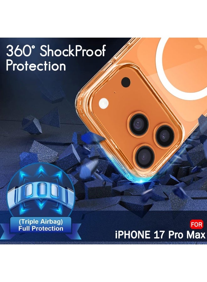 IPhone 17 Pro Max MagSafe Case Cover | Camera Protection | Hard Crystal Clear Back | Shockproof Bumper Case Cover for iPhone 17 Pro Max (Transparent) - Image 5