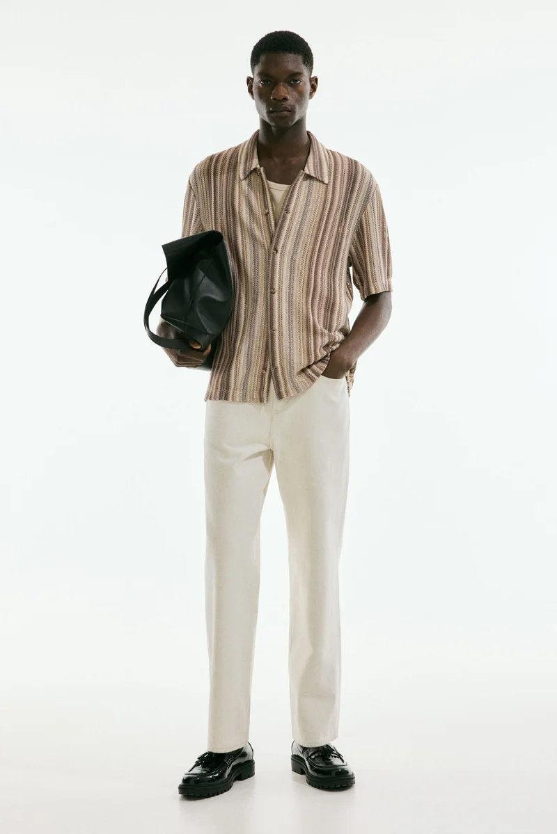 H&M Regular Fit Crochet-look shirt