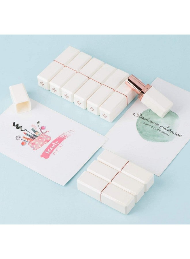 Allwon 10Pcs White Empty Lipstick Tubes Diy Lip Balm Container (Square Tube) - Image 4