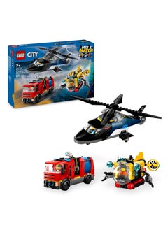 LEGO LEGO Helicopter, Fire Engine And Submarine Remix Building Toy Set 60462  - Image 1