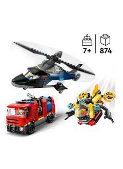 LEGO LEGO Helicopter, Fire Engine And Submarine Remix Building Toy Set 60462  - Image 2