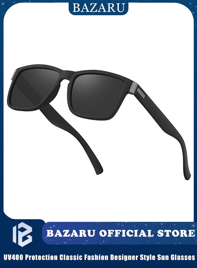BAZARU Polarized Sunglasses for Men & Women – UV400 Protection Classic Fashion Designer Style Sun Glasses - Image 1