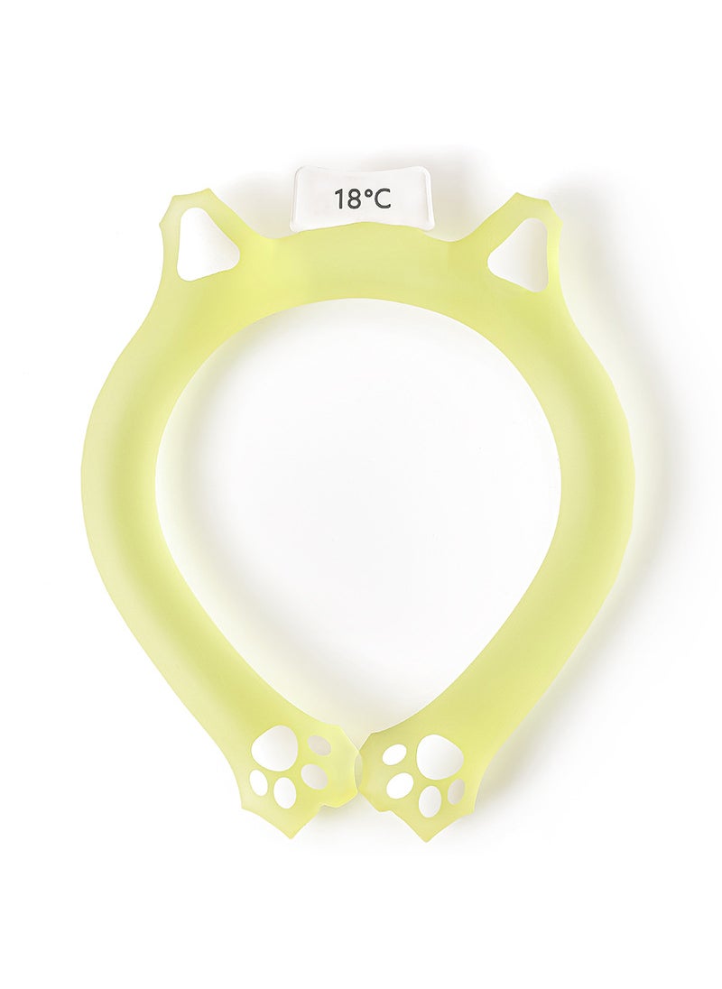 Generic Summer Cooling Neck Ring Outdoor Sports Ice Neck Ring Halter Ice Circle Pcm Material Cooling Circle Yellow 18 ° 