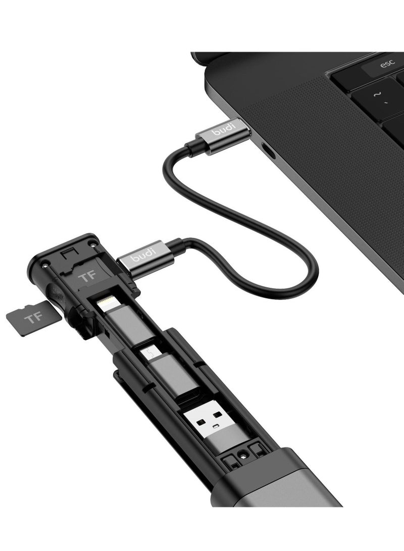 1PC Data Cable Multifunctional Three In One Data Cable Card Reader OTG Adapter Type C External Memory Card Storage Stick