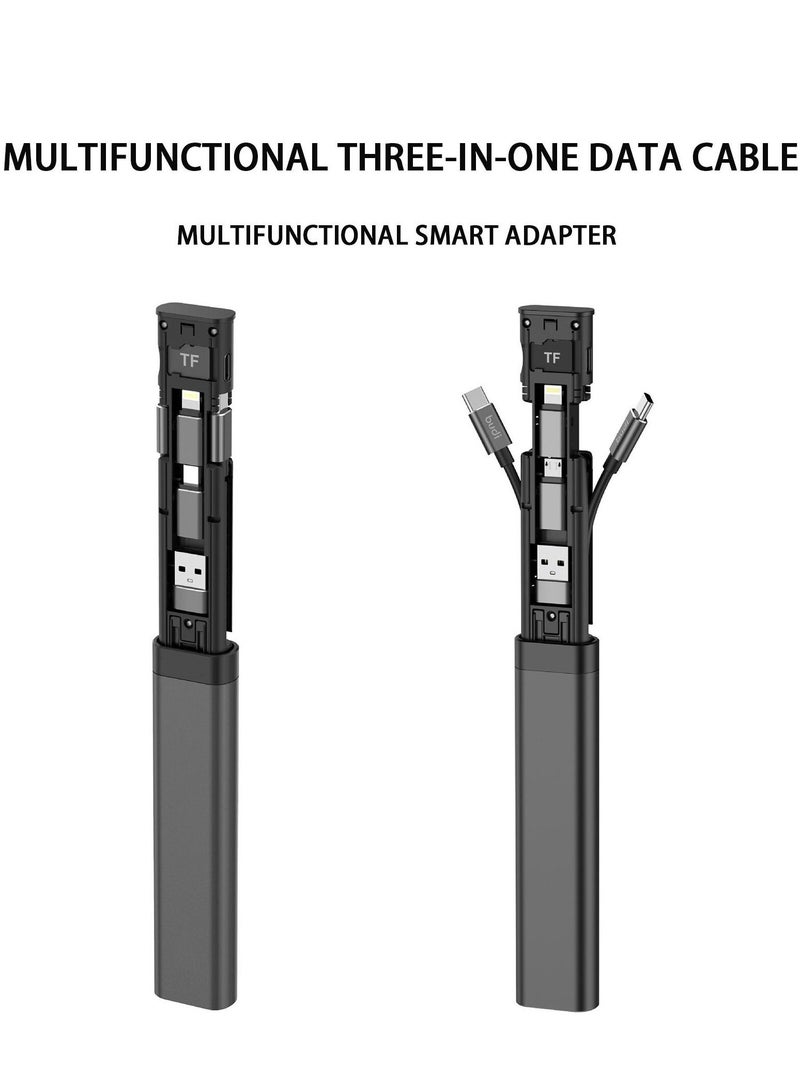 1PC Data Cable Multifunctional Three In One Data Cable Card Reader OTG Adapter Type C External Memory Card Storage Stick
