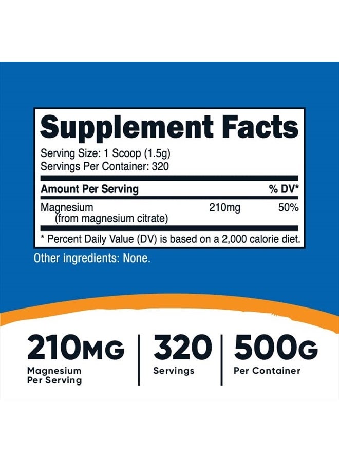 Nutricost Magnesium Citrate Powder (Unflavored, 500 Gram) - Image 5
