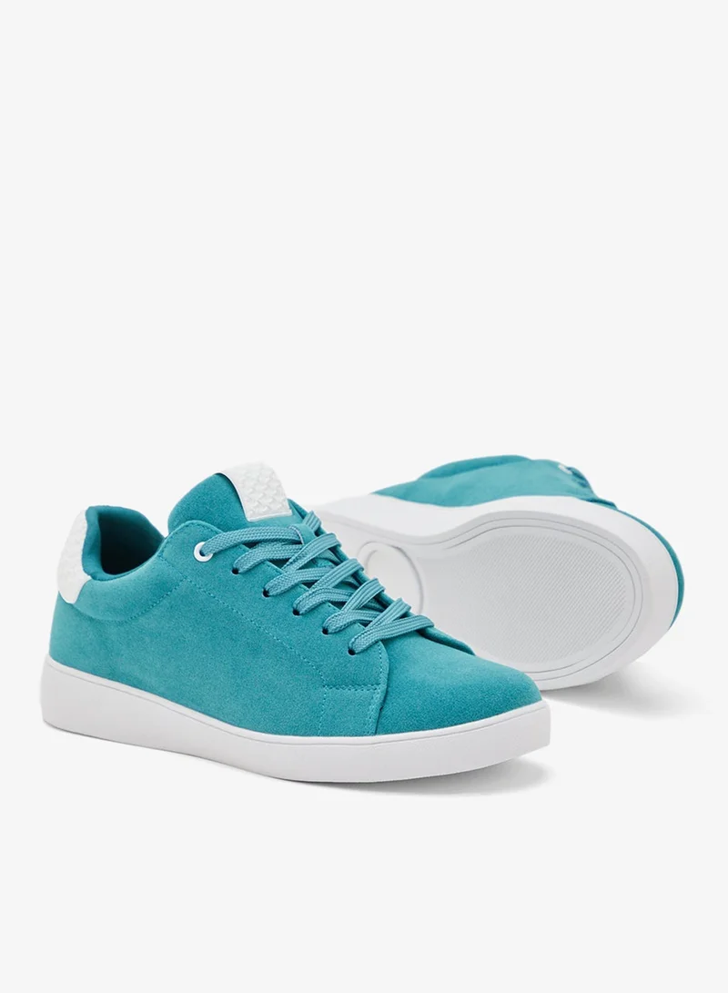 Ginger  Faux Suede Stripe Detail Sneakers for Women | Best Price UAE