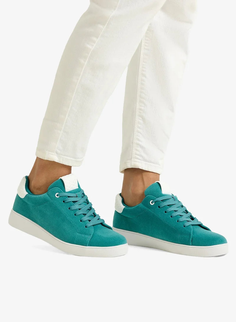 Ginger  Faux Suede Stripe Detail Sneakers for Women | Best Price UAE
