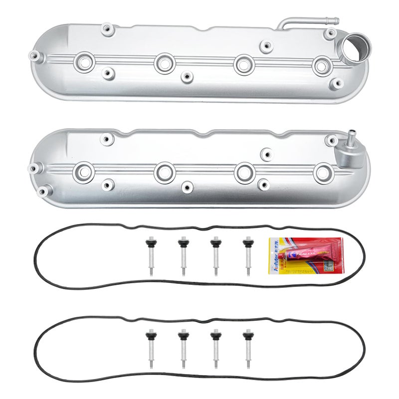 Engine Valve Covers wGaskets Left  Right for Chevy Silverado Express Suburban Tahoe Trailblazer GMC Envoy Savana Sierra Yukon Buick Rainier Cadillac Escalade 19992009 Replaces 12570427 12582224
