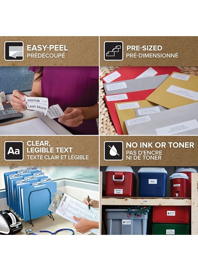 Dymo Authentic LW Large Multi-Purpose Labels for LabelWriter Label Printers, White, 2-1/8'' x 2-3/4'', 1 roll of 320 (30324) - Image 5