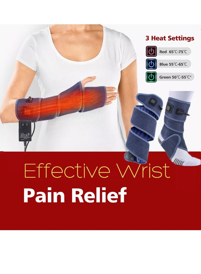 Heating Pad Arm Wrap, Arm Heated Wrap, Heated Wrist Wrap, Portable Heat Brace for Elbows Arms Knee Ankle Leg, Adjustable Strong 3 Heat Settings, Non Vibration - Image 2