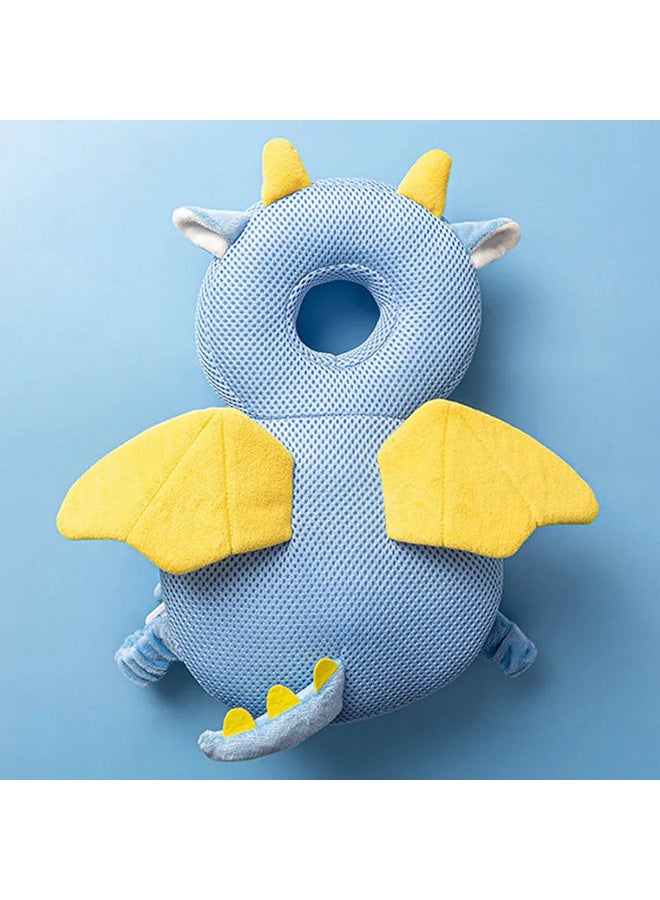 Minime Baby Head Protector Pillow Ear Safety 0-36 Months Blue Cotton | Infant Head Safety Pillow Toddler Ear Protection Crawling Guard Anti Fall Soft Breathable - Image 2