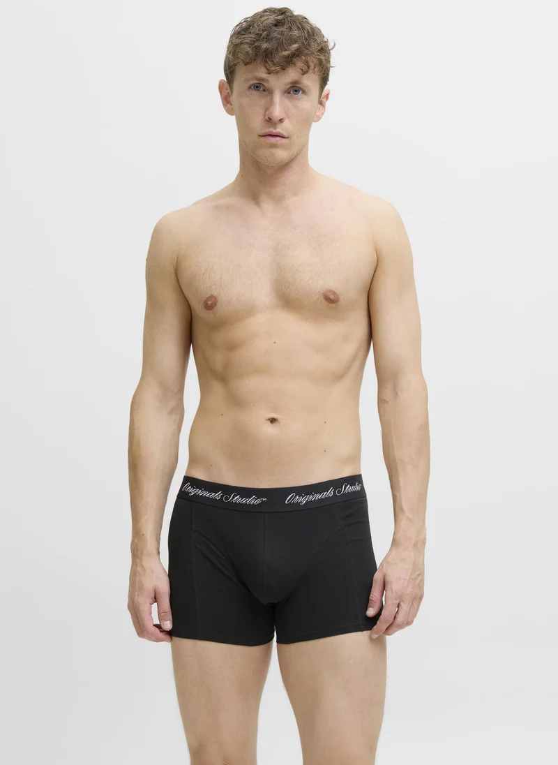 JACK & JONES 3 Pack Of Logo Band Trunks