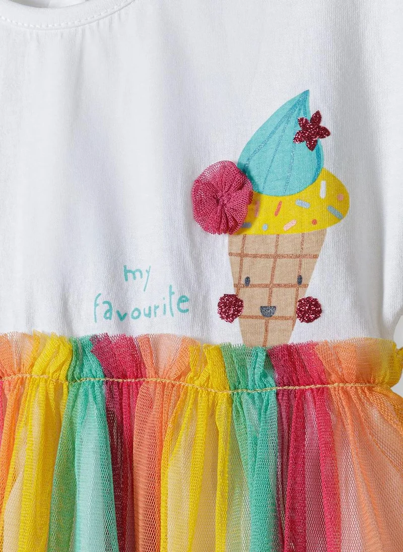 MINOTI Rainbow Tulle Dress