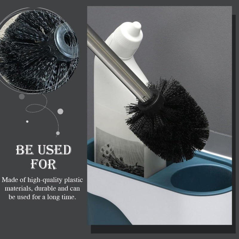 Black Plastic Toilet Brush Replacement Heads 3 Pack Deep Cleaning Bathroom Refill - Image 4