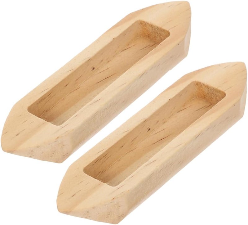 FAVOMOTO 2pcs Unfinished Wooden Boat Models Rustic Decor for Home Fishing Canoe Craft Painting for Parties and Home Decoration - Image 1
