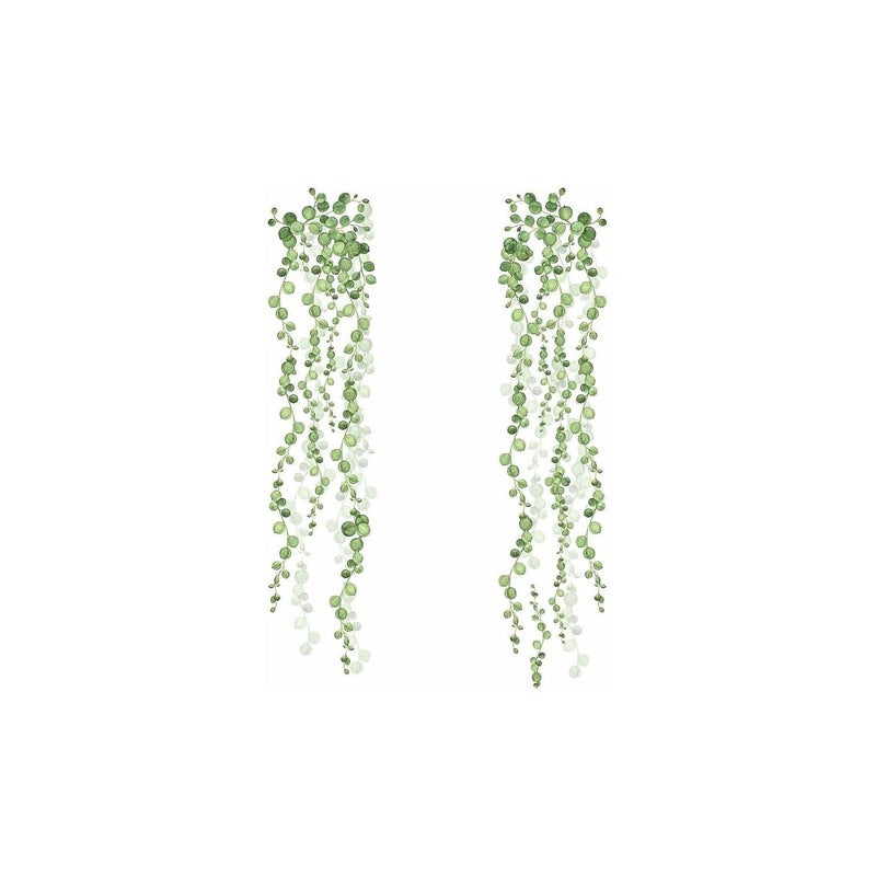 RoomMates RMK3903SCS String of Pearls Succulent Vine Peel and Stick Wall Decals