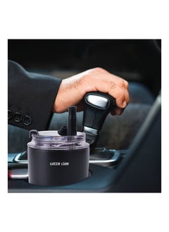 GREEN LION Vacuum Travel Mug Lite 280 ML / Stainless Steel Material / Keep 6hrs Hot / 280ml Capacity / Cup Holder Friendly / Food Grade Silicone Straw / Keep 12hrs Cold - Black  - Image 3