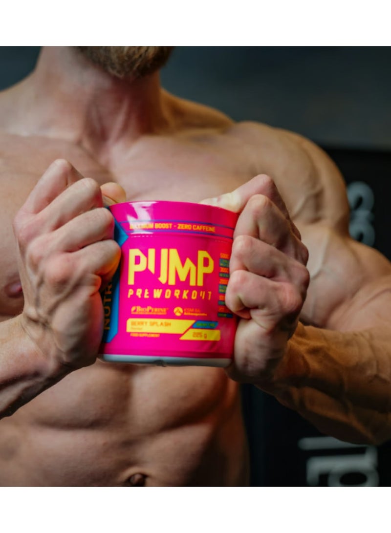 Nutrend Pump Pre-Workout 225g, Berry Splash Flavor - Image 3