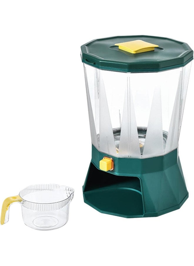 Generic - 4 Grid Rice Dispenser, Cereal Containers Storage Airtight | Easy Press Rotating Rice Container Grain Bucket with Measuring Cup, Large Storage Box for Laundry Scent - Image 1
