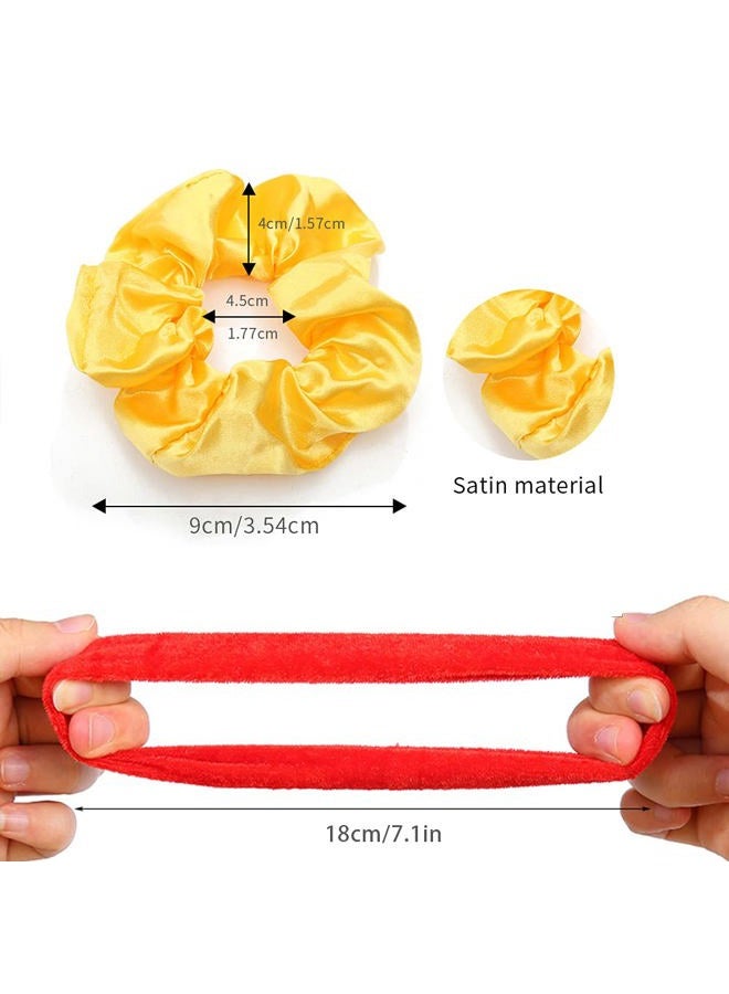 Yanwenx 60 Pcs Scrunchies Soft Velvet Scrunchies and Satin Hair Scrunchies for Girls Silk Elastic Hair Ties Scrunchies for Women Hair Accessories with Gift Bag - Image 2