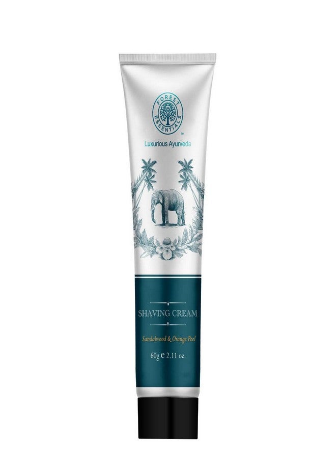 Forest Essentials Shaving Cream Sandalwood & Orange Peel|For A Comfortable Shave| Shaving Cream For Men|60 g - Image 1