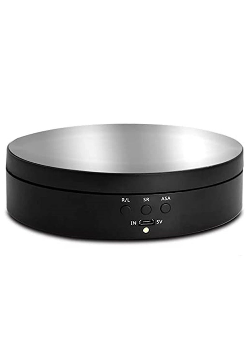 Photography Props 360 Degree Motorized Turntable Show Case Adjustable Rotating 3 Speed Turntable (Black/ Mirror) - Image 2