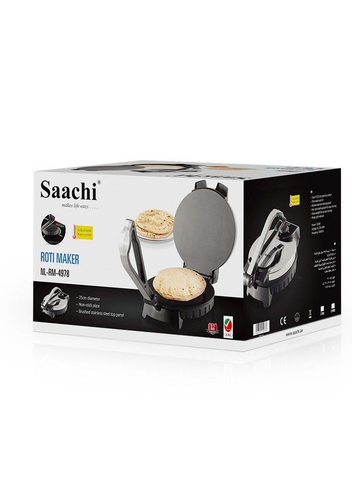 Sachi - Roti/Tortilla Maker [NL-RM-4978] – Non-Stick Flatbread Maker with Adjustable Temperature Control, Ideal for Quick Roti, Tortilla, Chapati & Paratha –. Perfect Kitchen Appliance for Fast & Effortless Meal Prep in UAE - Image 1