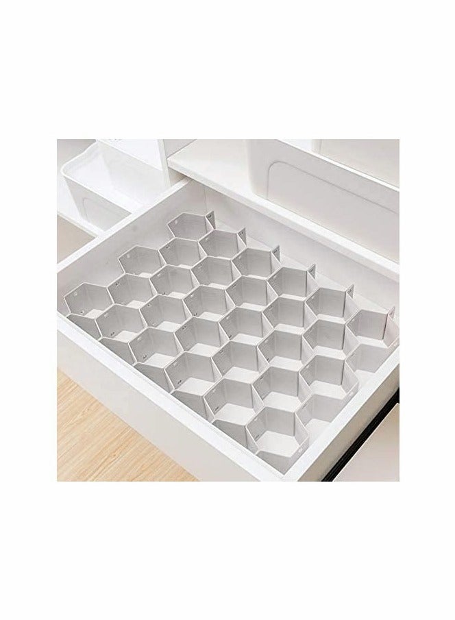 8pcs DIY Plastic Grid Drawer Divider Organizer for Underwear Belt Scarf Socks Storage - Image 1