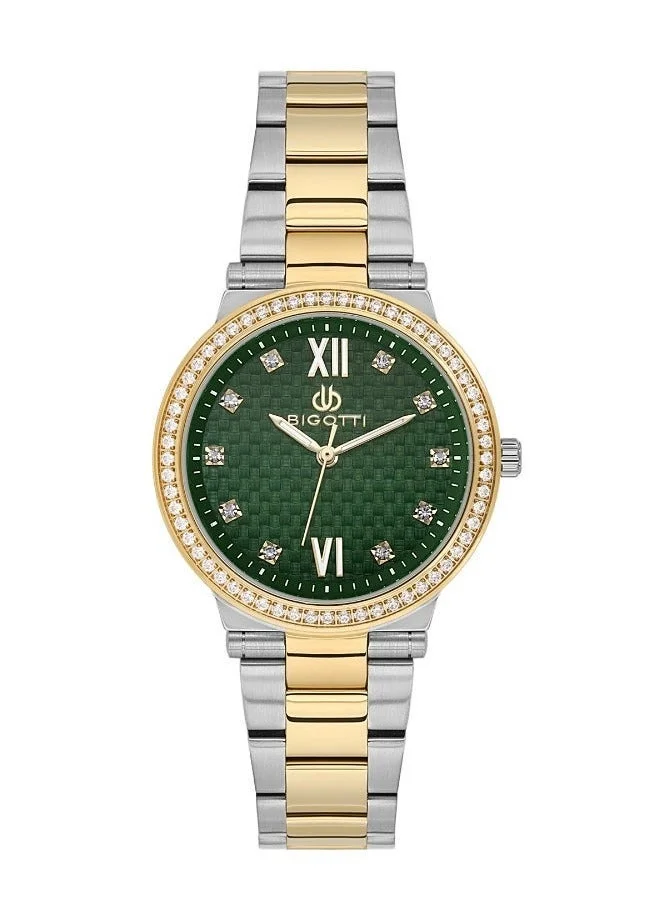 BIGOTTI Bigotti - Raffinato Women Watch | Stainless SteelBrass Case | Analog | Round Dial | Mineral Glass | Japanese Quartz | Water Resistant 30 Meters