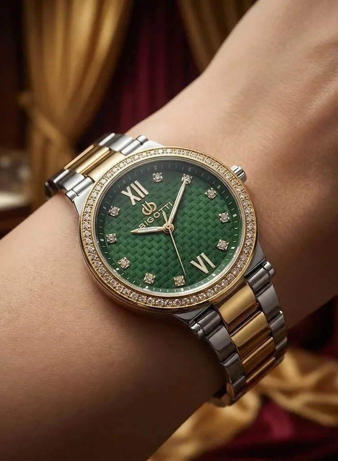 BIGOTTI Bigotti - Raffinato Women Watch | Stainless SteelBrass Case | Analog | Round Dial | Mineral Glass | Japanese Quartz | Water Resistant 30 Meters