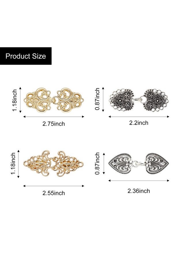 Worutuk Shawl Clips 4 Pcs, Vintage Dress Clips Back Cinch, Sweater Clips, Dress Shirt Brooch Clips For Women Girls Wearing - Image 3