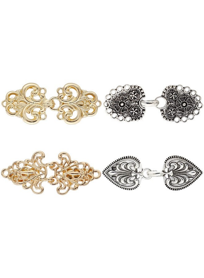 Worutuk Shawl Clips 4 Pcs, Vintage Dress Clips Back Cinch, Sweater Clips, Dress Shirt Brooch Clips For Women Girls Wearing - Image 1