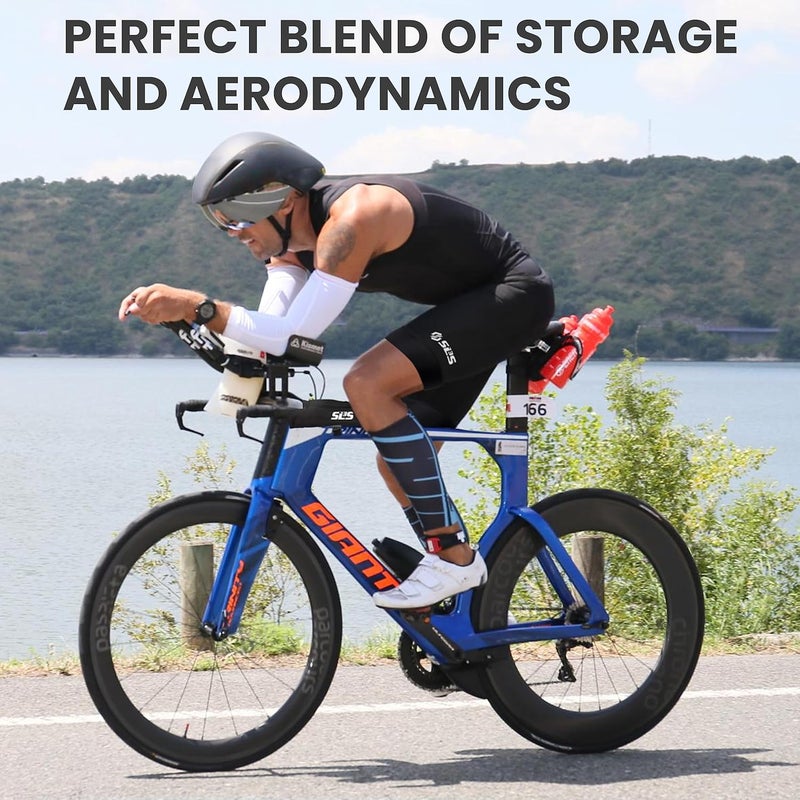 SLS3 Aero Top Tube Bike Bag - Small, Stable & Secure for TT and Triathlon Racing – Tri and Cycling Accessories - Premium Low Profile Design Reduces Drag - Custom Fit Bike Top Tube Bag - Image 2