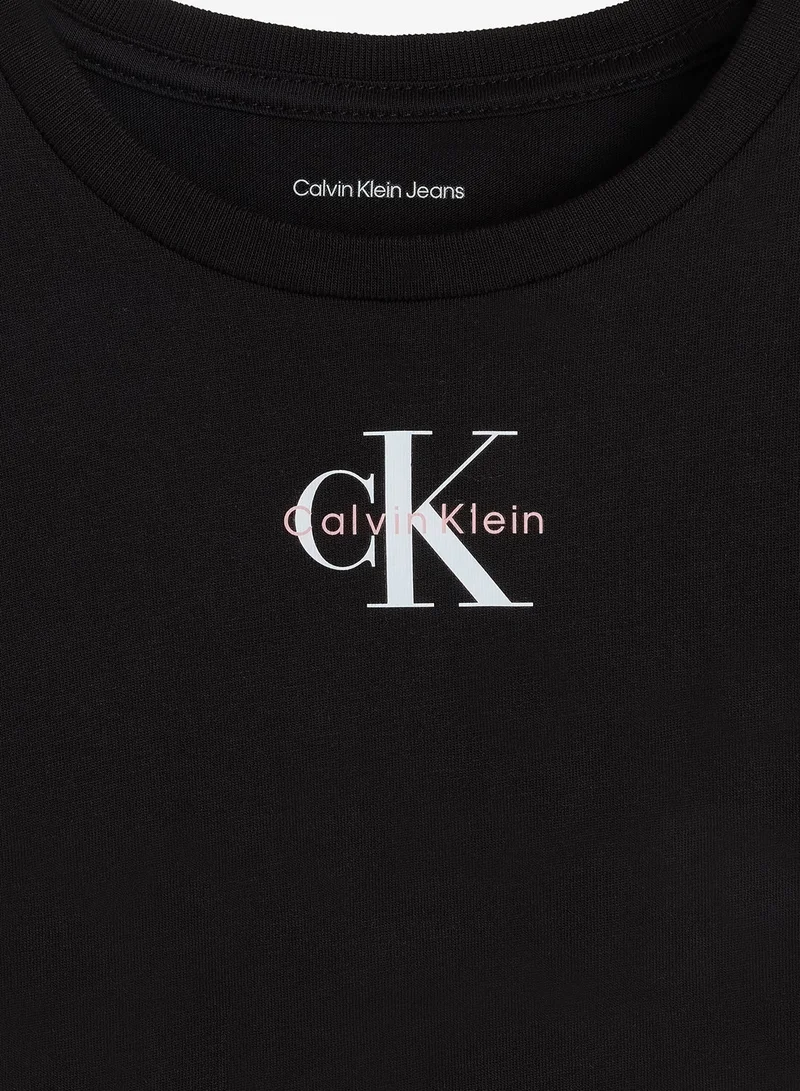 Calvin Klein Jeans 1716 BLACK 2-Pack Monogram Logo T-Shirts for Women | Best Price UAE