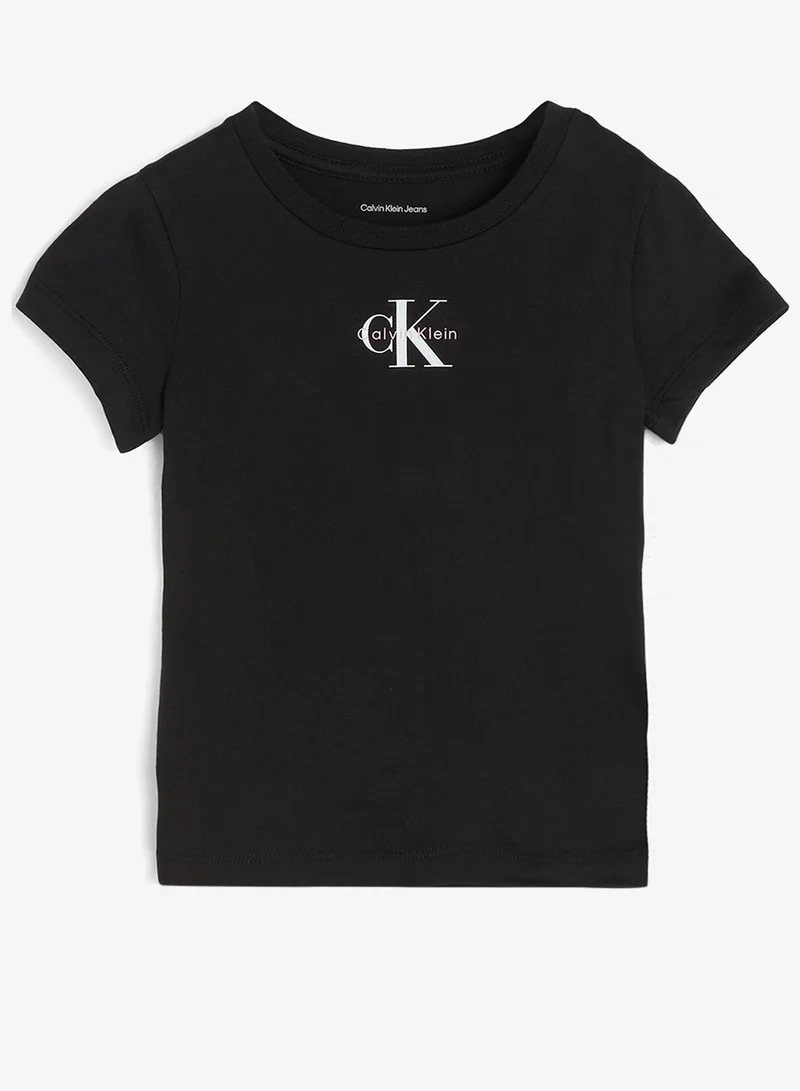 Calvin Klein Jeans 1716 BLACK 2-Pack Monogram Logo T-Shirts for Women | Best Price UAE
