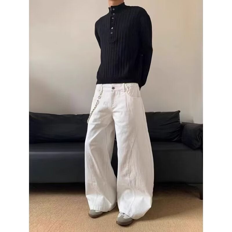 Unisex Classic Denim Jeans Loose Fit Daily Outdoor Wear - Image 4