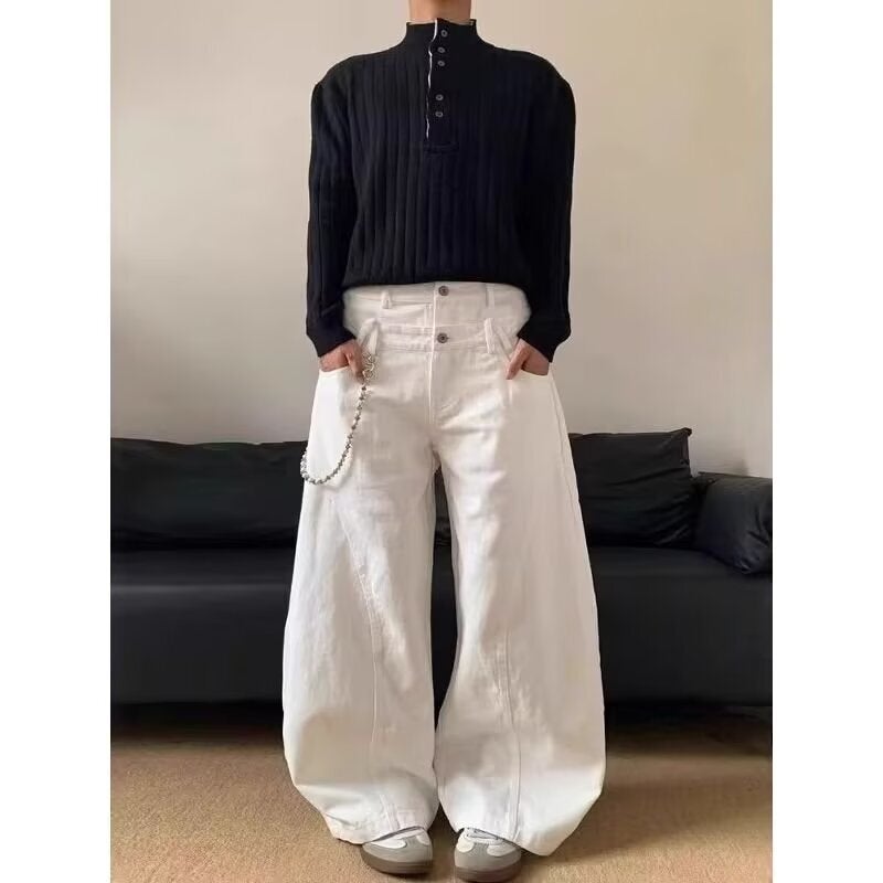 Unisex Classic Denim Jeans Loose Fit Daily Outdoor Wear - Image 5